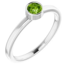 Bezel-Set Solitaire Ring