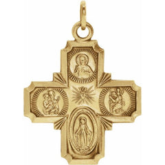 Four-Way Cross Medal Necklace Or Pendant