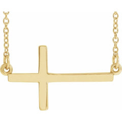 Sideways Cross Necklace