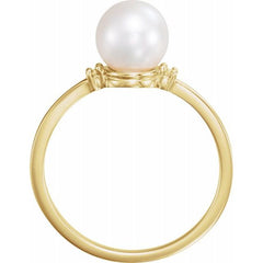 Accented Pearl Ring