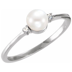 Accented Pearl Ring