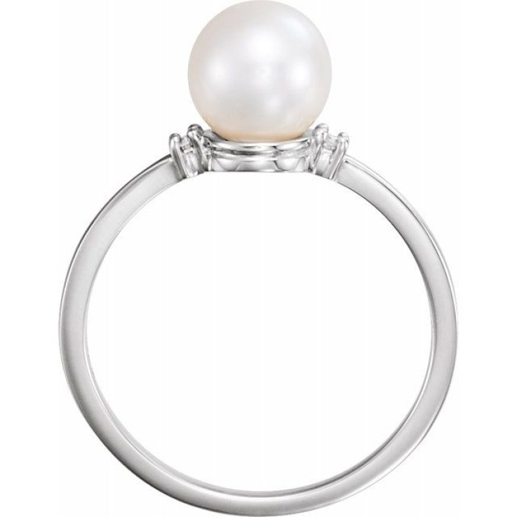 Accented Pearl Ring