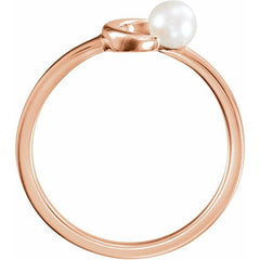 Pearl Crescent Moon Ring