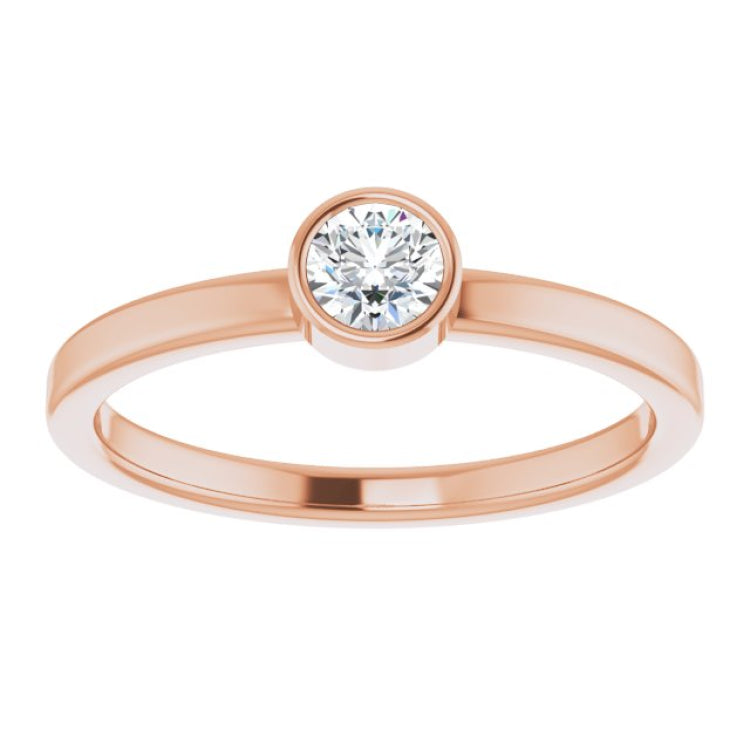 Bezel-Set Solitaire Ring