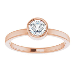 Bezel-Set Solitaire Ring