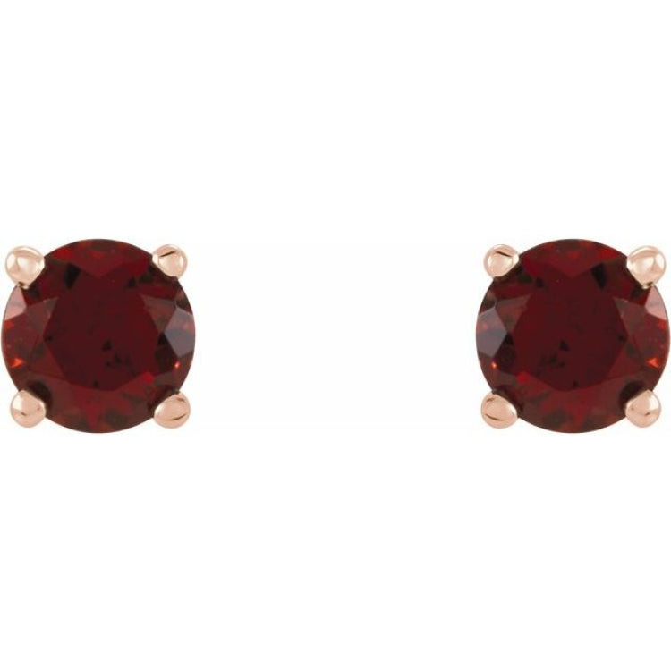 Round 4-Prong Lightweight Stud Earrings