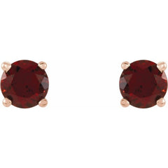 Round 4-Prong Lightweight Stud Earrings