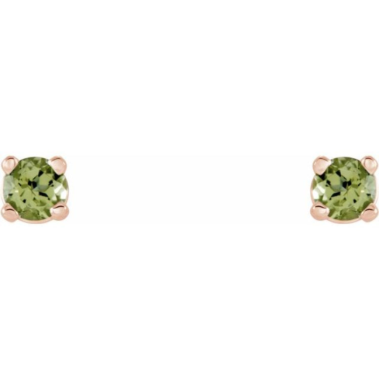 Round 4-Prong Lightweight Stud Earrings