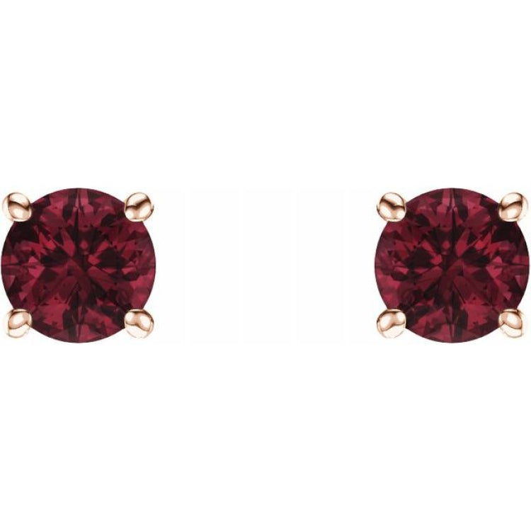 Round 4-Prong Lightweight Stud Earrings