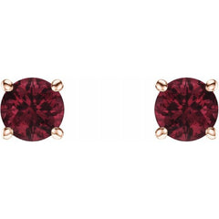 Round 4-Prong Lightweight Stud Earrings