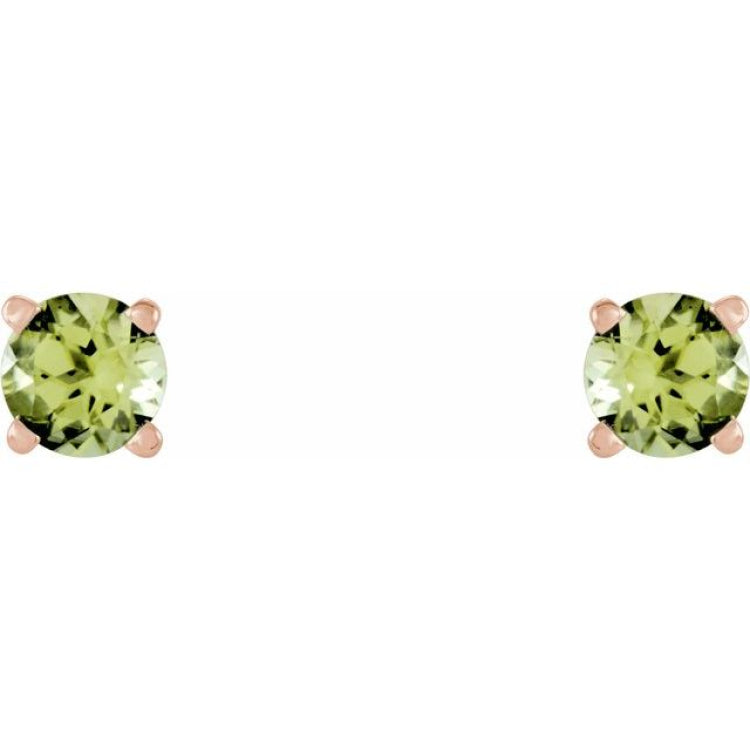 Round 4-Prong Lightweight Stud Earrings