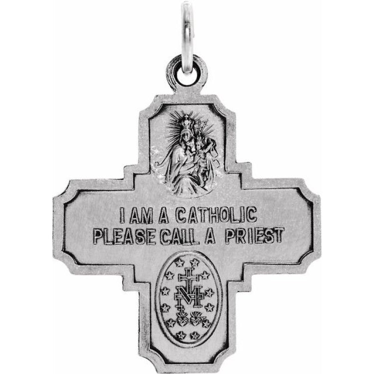 Four-Way Cross Medal Necklace Or Pendant