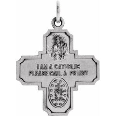 Four-Way Cross Medal Necklace Or Pendant