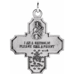 Four-Way Cross Medal Necklace Or Pendant