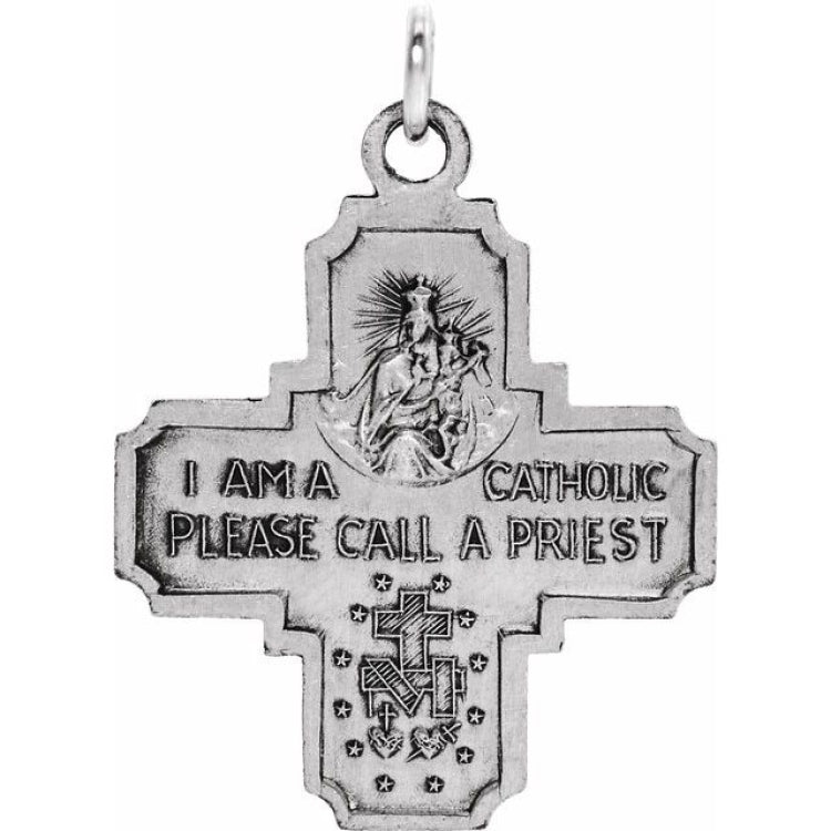 Four-Way Cross Medal Necklace Or Pendant