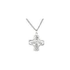 Four-Way Cross Medal Necklace Or Pendant