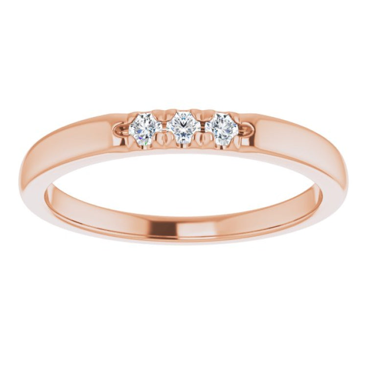 Three-Stone French-Set Anniversary Band