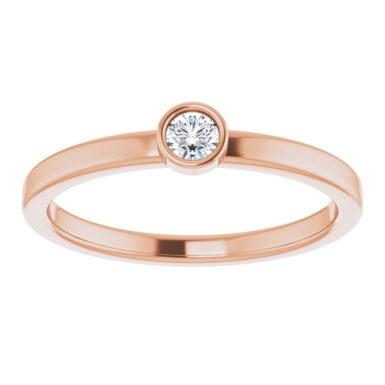 Bezel-Set Solitaire Ring