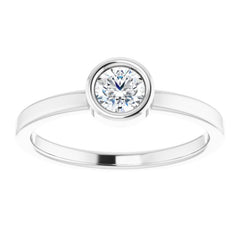 Bezel-Set Solitaire Ring