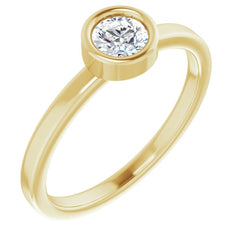 Bezel-Set Solitaire Ring