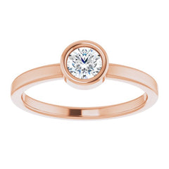 Bezel-Set Solitaire Ring