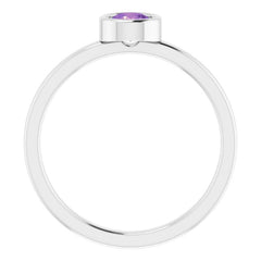 Bezel-Set Solitaire Ring