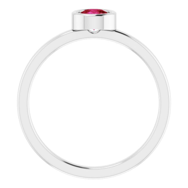 Bezel-Set Solitaire Ring