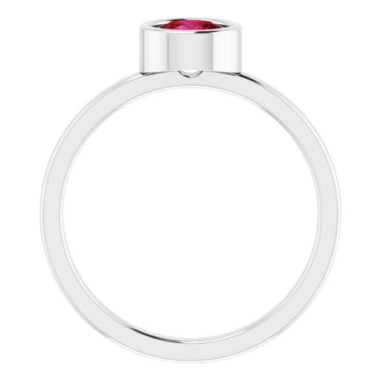 Bezel-Set Solitaire Ring