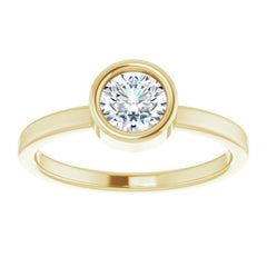 Bezel-Set Solitaire Ring