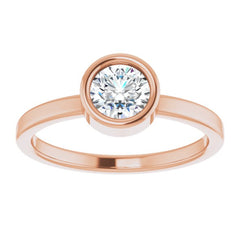 Bezel-Set Solitaire Ring