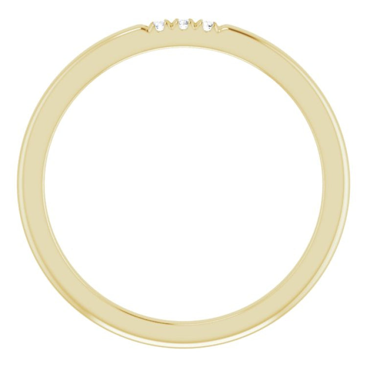 Three-Stone French-Set Anniversary Band