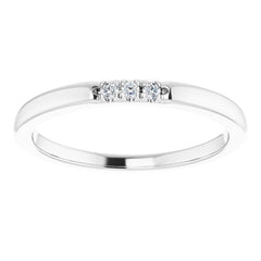 Three-Stone French-Set Anniversary Band