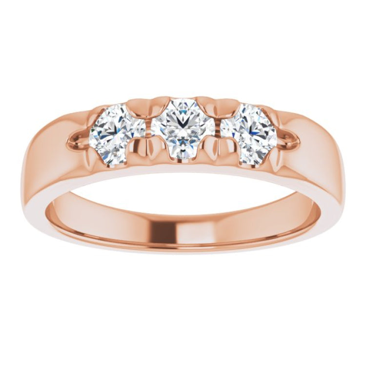 Three-Stone French-Set Anniversary Band