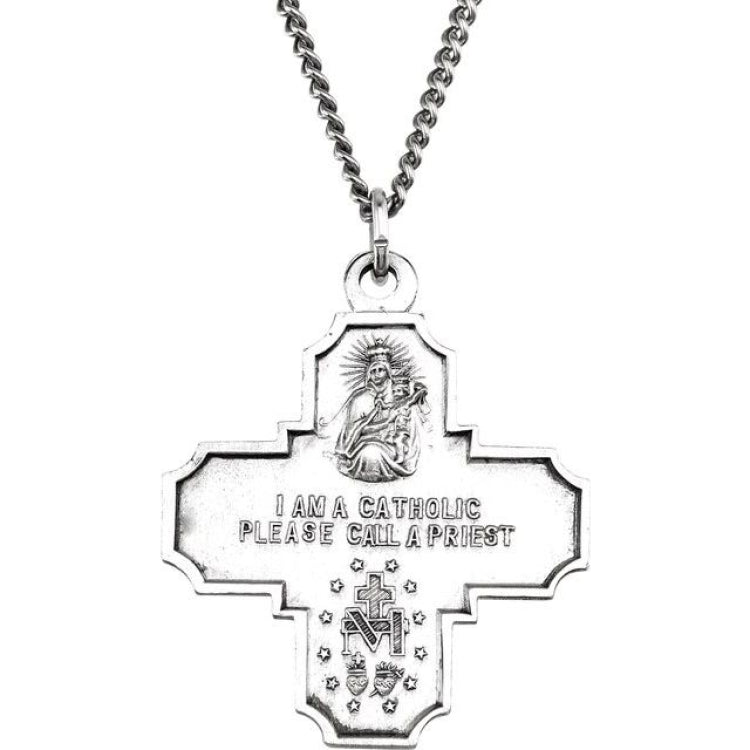 Four-Way Cross Medal Necklace Or Pendant