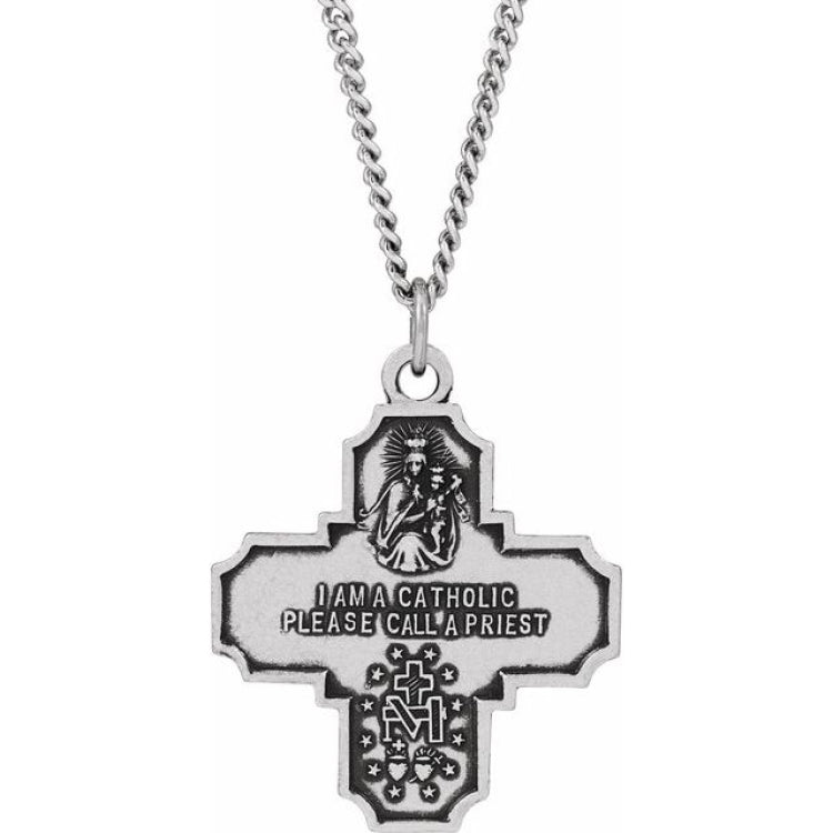 Four-Way Cross Medal Necklace Or Pendant