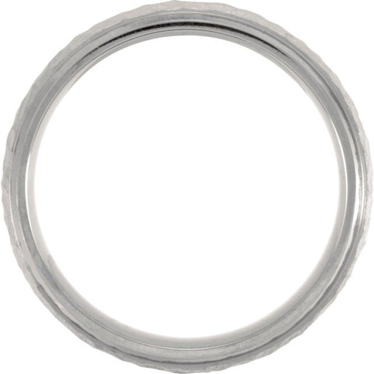 Titanium Beveled Edge Band