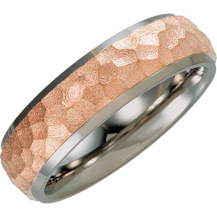 Titanium Beveled Edge Band