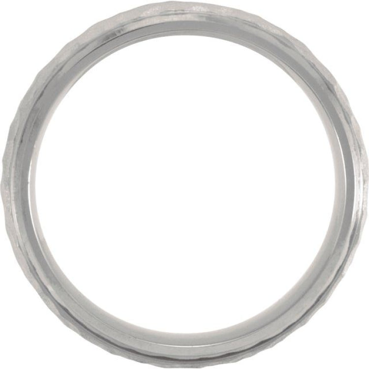 Titanium Beveled Edge Band