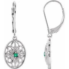 Filigree Lever Back Earrings