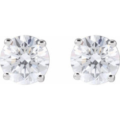 Round 4-Prong Lightweight Stud Earrings