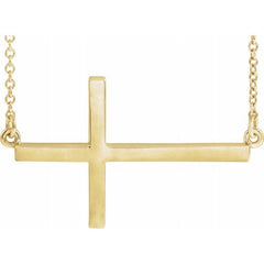 Sideways Cross Necklace