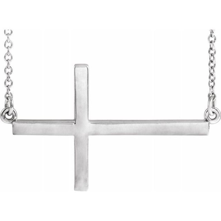 Sideways Cross Necklace