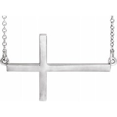 Sideways Cross Necklace