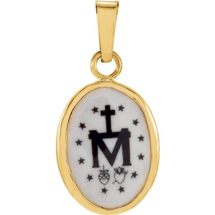 Hand Painted Porcelain Miraculous Medal