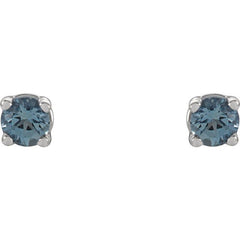 Round 4-Prong Lightweight Stud Earrings