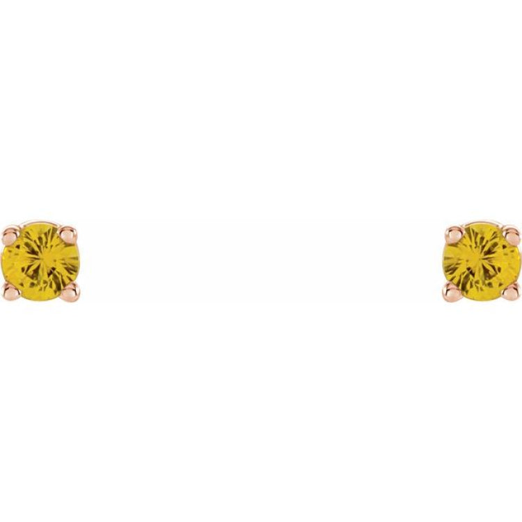 Round 4-Prong Lightweight Stud Earrings