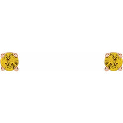 Round 4-Prong Lightweight Stud Earrings