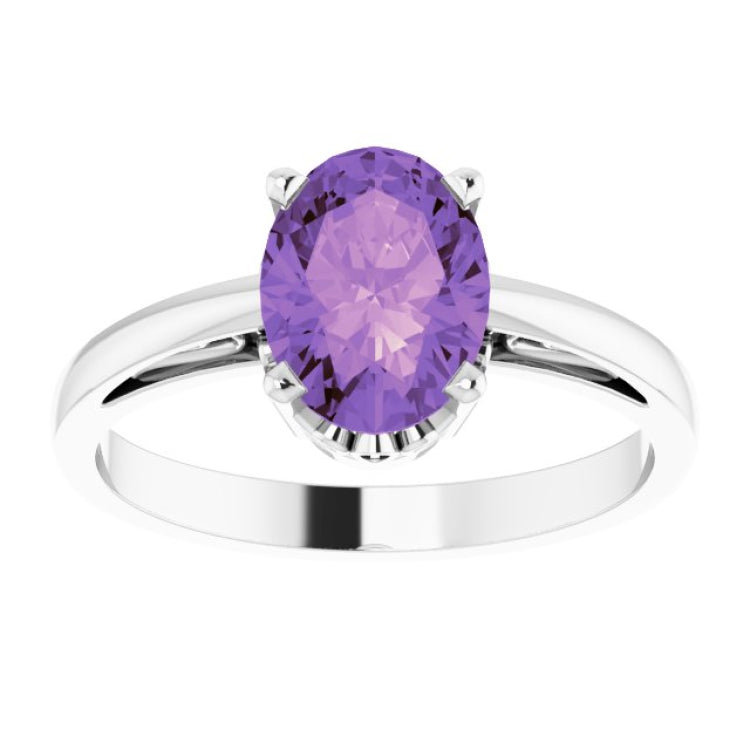 Scroll Setting® Solitaire Ring