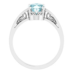 Scroll Setting® Solitaire Ring