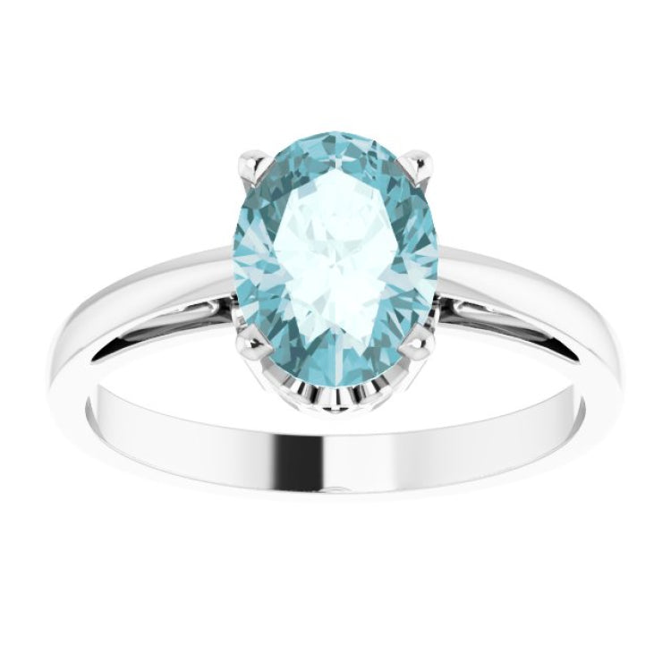 Scroll Setting® Solitaire Ring